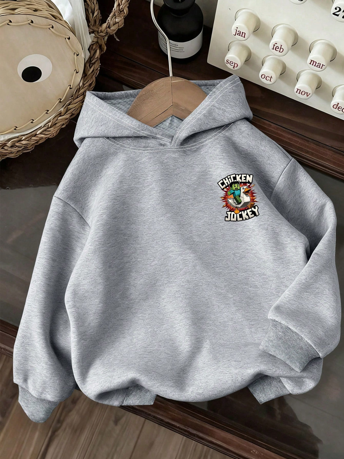 Teenage Boys' Casual Hooded Sweatshirt With Cartoon Graffiti Print, Suitable For Autumn/Winter Wear, For Shopping, Gathering, Travel And School