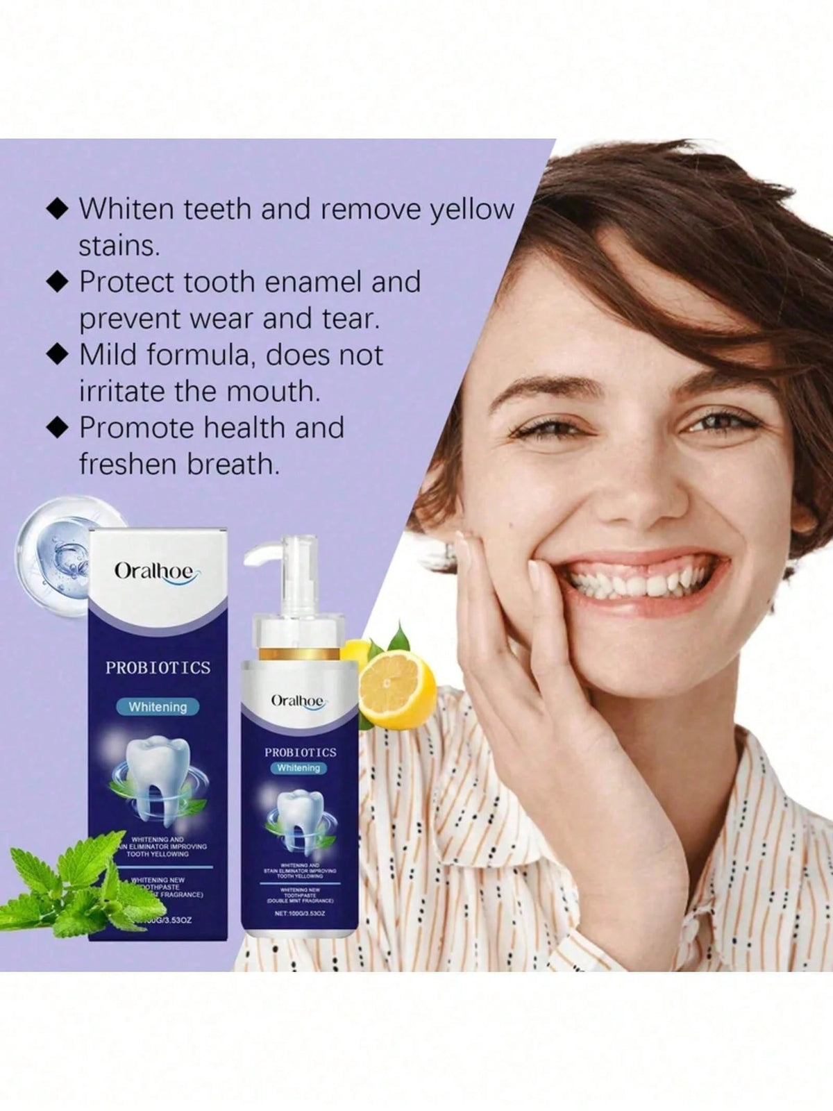 Teeth Cleaning Toothpaste Removes Tooth Stains Teeth Whitening Tooth Decay Repair Calculus Plaque Periodontitis Remove Cavities