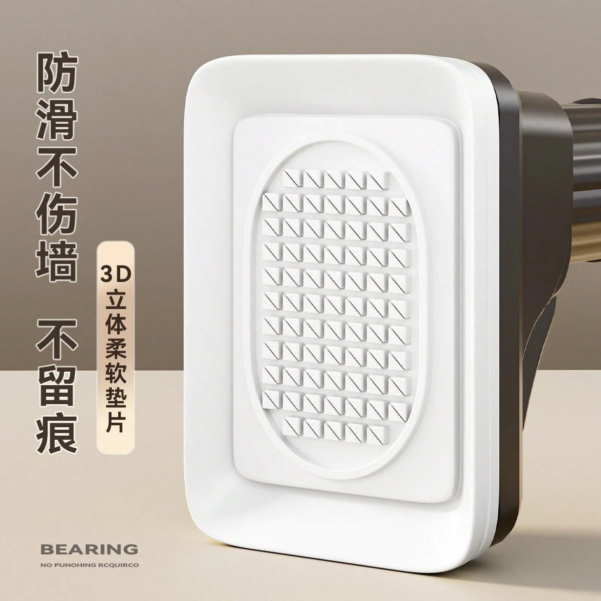 Tension Curtain Rod Without Drilling, Grey One-Click Heavy Duty Tension Rod, Curtain Rod For Patio, Window Or Bathroom