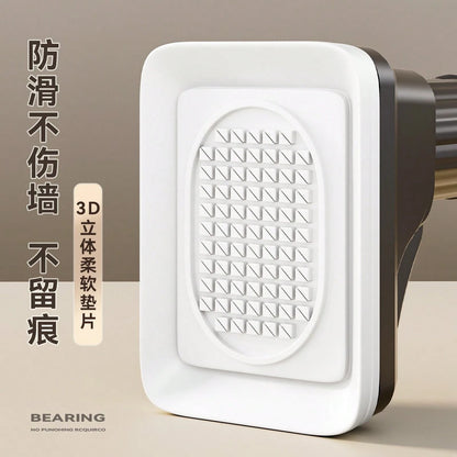Tension Curtain Rod Without Drilling, Grey One-Click Heavy Duty Tension Rod, Curtain Rod For Patio, Window Or Bathroom