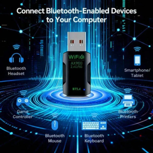 The AX900 WiFi 6 USB Adapter Offers Dual-Band 2.4G/5G, Driver-Free And USB-Powered. Compact, Stable, Compatible With PCs, Laptops And Linux, Great For Office, Travel And Gaming.