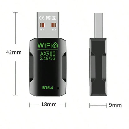 The AX900 WiFi 6 USB Adapter Offers Dual-Band 2.4G/5G, Driver-Free And USB-Powered. Compact, Stable, Compatible With PCs, Laptops And Linux, Great For Office, Travel And Gaming.