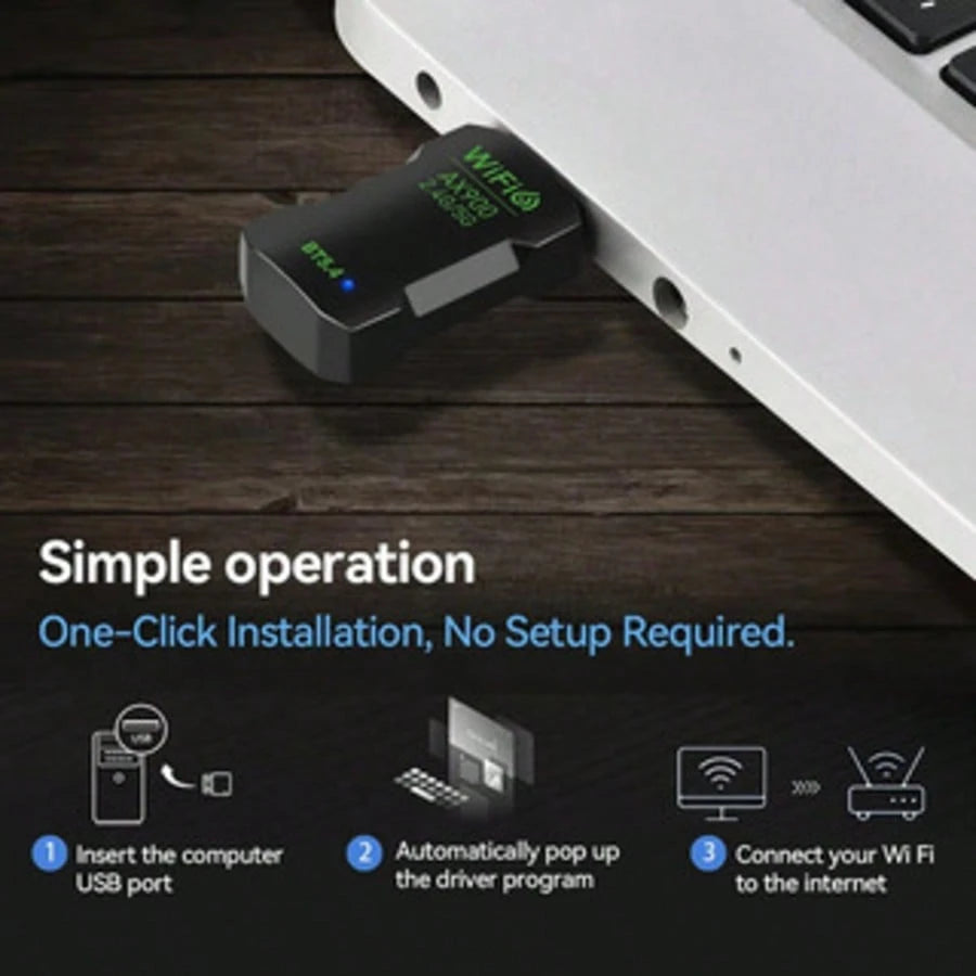 The AX900 WiFi 6 USB Adapter Offers Dual-Band 2.4G/5G, Driver-Free And USB-Powered. Compact, Stable, Compatible With PCs, Laptops And Linux, Great For Office, Travel And Gaming.