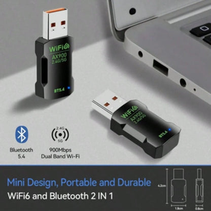 The AX900 WiFi 6 USB Adapter Offers Dual-Band 2.4G/5G, Driver-Free And USB-Powered. Compact, Stable, Compatible With PCs, Laptops And Linux, Great For Office, Travel And Gaming.
