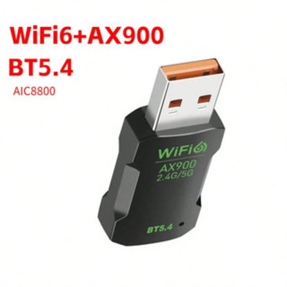 The AX900 WiFi 6 USB Adapter Offers Dual-Band 2.4G/5G, Driver-Free And USB-Powered. Compact, Stable, Compatible With PCs, Laptops And Linux, Great For Office, Travel And Gaming.