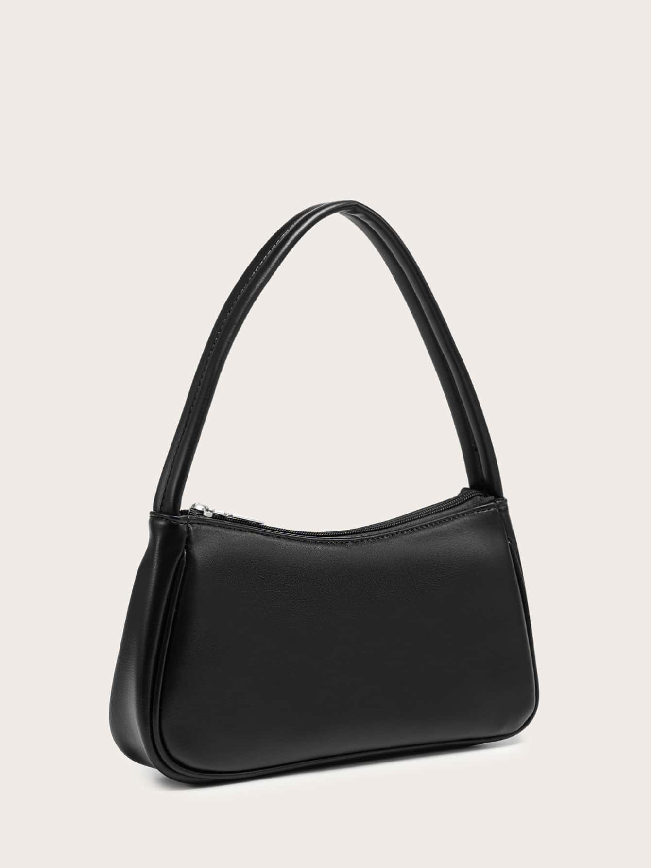 The Ladies' Shoulder Baguette Bag Is Solid Color, Compact, Lightweight, And Stylish, Suitable For Going Out.