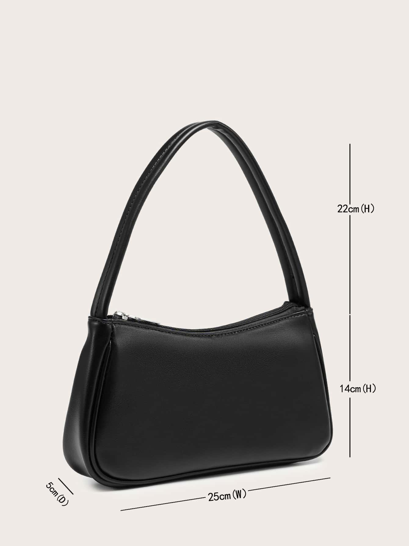 The Ladies' Shoulder Baguette Bag Is Solid Color, Compact, Lightweight, And Stylish, Suitable For Going Out.