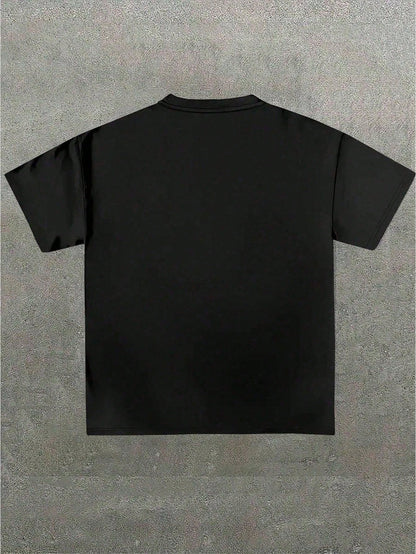 The Rock Style 220g 100% Pure Cotton Heavyweight Basic T-Shirts, Short Sleeve Round Crew Neck Casual Summer Tops Classic-Fit Tee