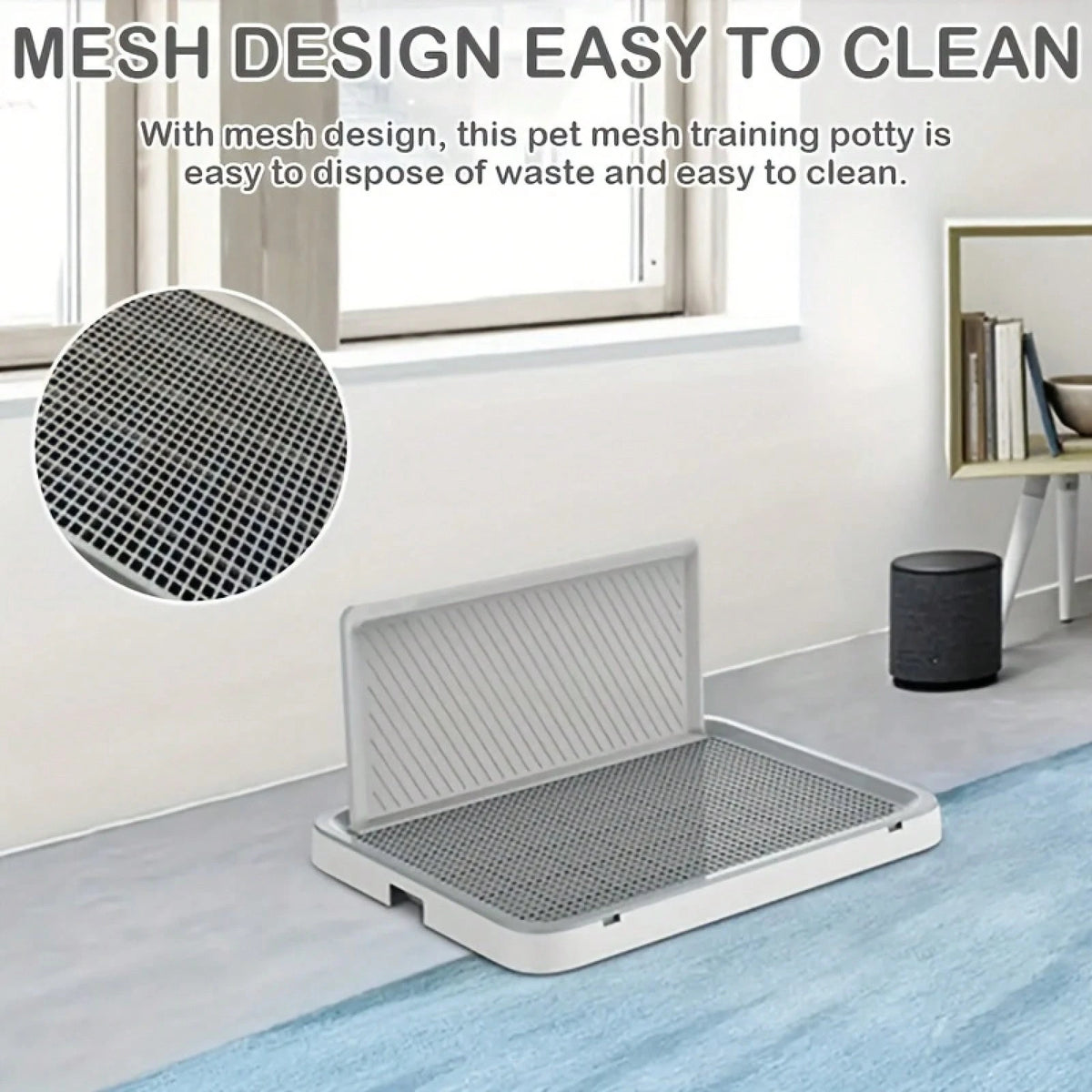 Thickened Polypropylene Wall-Mounted Dog Toilet, Splash-Proof Removable Tray For Small/Medium Dogs