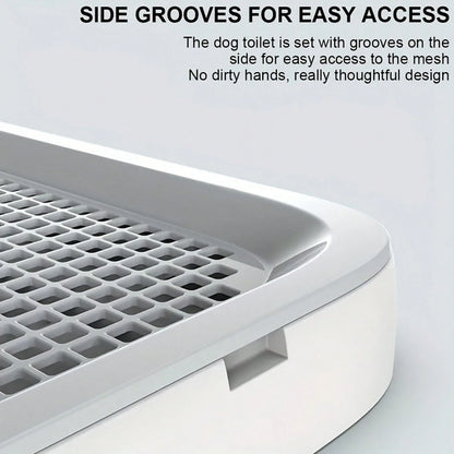 Thickened Polypropylene Wall-Mounted Dog Toilet, Splash-Proof Removable Tray For Small/Medium Dogs