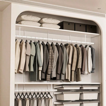 Thickened Stainless Steel Household Drying Rack, Rust-Proof And Windproof Clothes Hanger, Wardrobe Storage Rod, Garment Hanging Device, Multi-Function Towel Bar, Bathroom & Balcony Multi-Purpose Cloth
