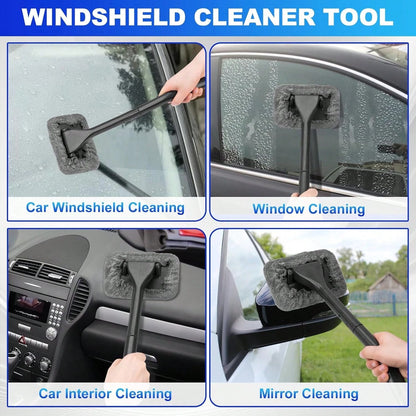 THINKWORK Windshield Cleaner Tool, Car Interior Cleaning Kit, Car Detailing Kit Interior Cleaner With10Pcs Detailing Brush Set, Gray Auto Detailing Supplies &Amp; Accessories