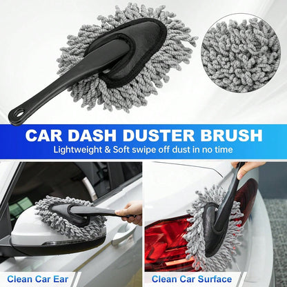 THINKWORK Windshield Cleaner Tool, Car Interior Cleaning Kit, Car Detailing Kit Interior Cleaner With10Pcs Detailing Brush Set, Gray Auto Detailing Supplies &Amp; Accessories