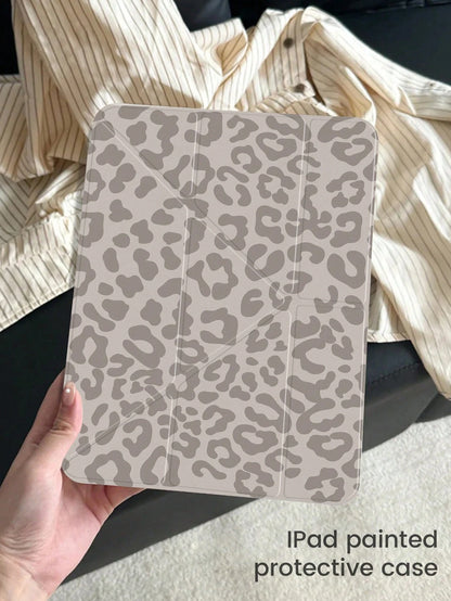 This Beautiful And Cute Leopard Print Double-Sided Acrylic Crystal Clear Back Cover Has Shock-Proof Function, Suitable For 7th, 8th (10.2 Inch) And 10th Generation IPad. It Has A Built-In Pen Slot And