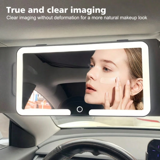 Three Lighting Modes, USB Charging, Personal Rearview Mirror, LED With Light, Detachable Car Vanity Mirror- Convenient Passenger Side Interior Vanity Mirror, Suitable For Quick Photo Editing, Compati