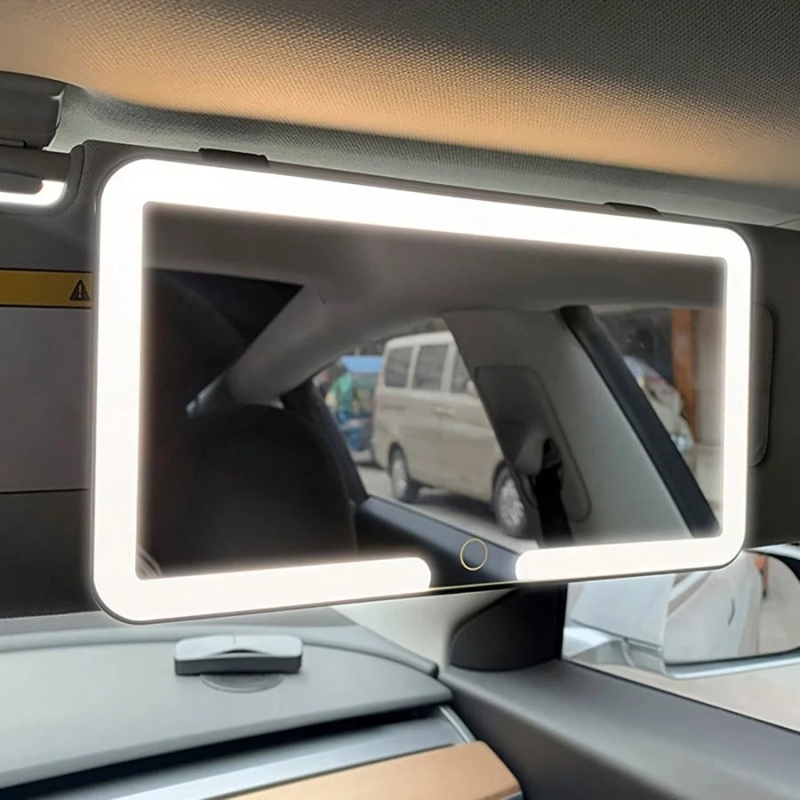 Three Lighting Modes, USB Charging, Personal Rearview Mirror, LED With Light, Detachable Car Vanity Mirror- Convenient Passenger Side Interior Vanity Mirror, Suitable For Quick Photo Editing, Compati
