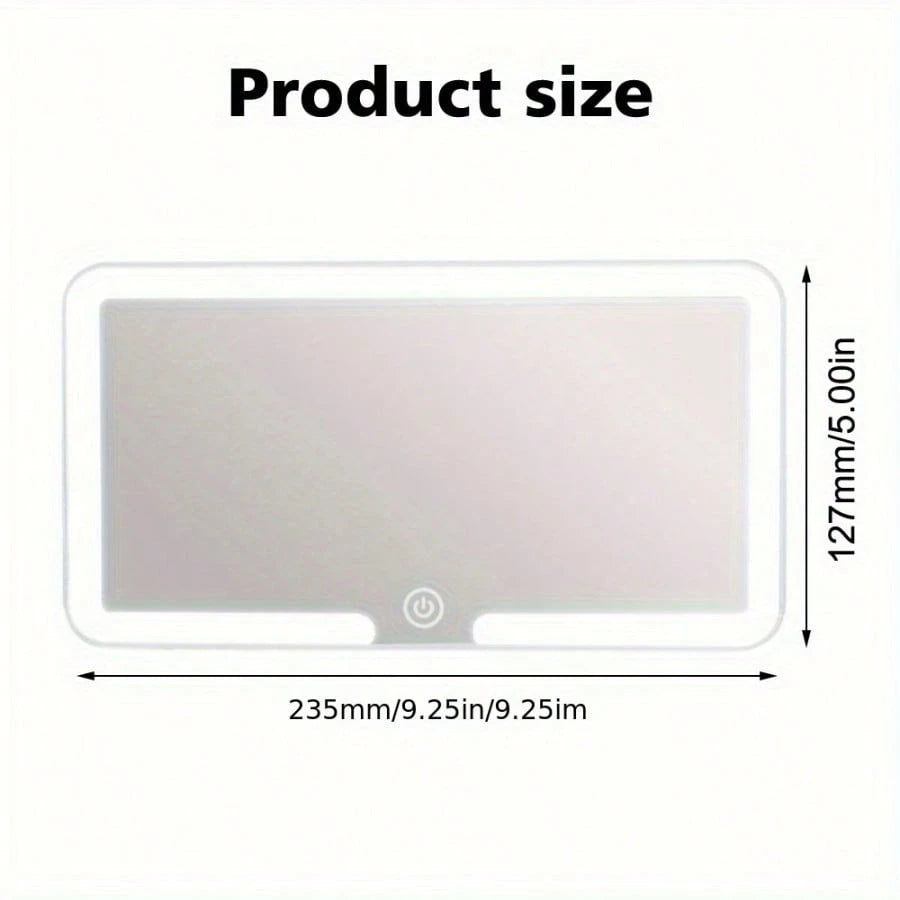 Three Lighting Modes, USB Charging, Personal Rearview Mirror, LED With Light, Detachable Car Vanity Mirror- Convenient Passenger Side Interior Vanity Mirror, Suitable For Quick Photo Editing, Compati