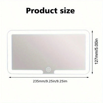 Three Lighting Modes, USB Charging, Personal Rearview Mirror, LED With Light, Detachable Car Vanity Mirror- Convenient Passenger Side Interior Vanity Mirror, Suitable For Quick Photo Editing, Compati