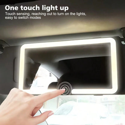 Three Lighting Modes, USB Charging, Personal Rearview Mirror, LED With Light, Detachable Car Vanity Mirror- Convenient Passenger Side Interior Vanity Mirror, Suitable For Quick Photo Editing, Compati