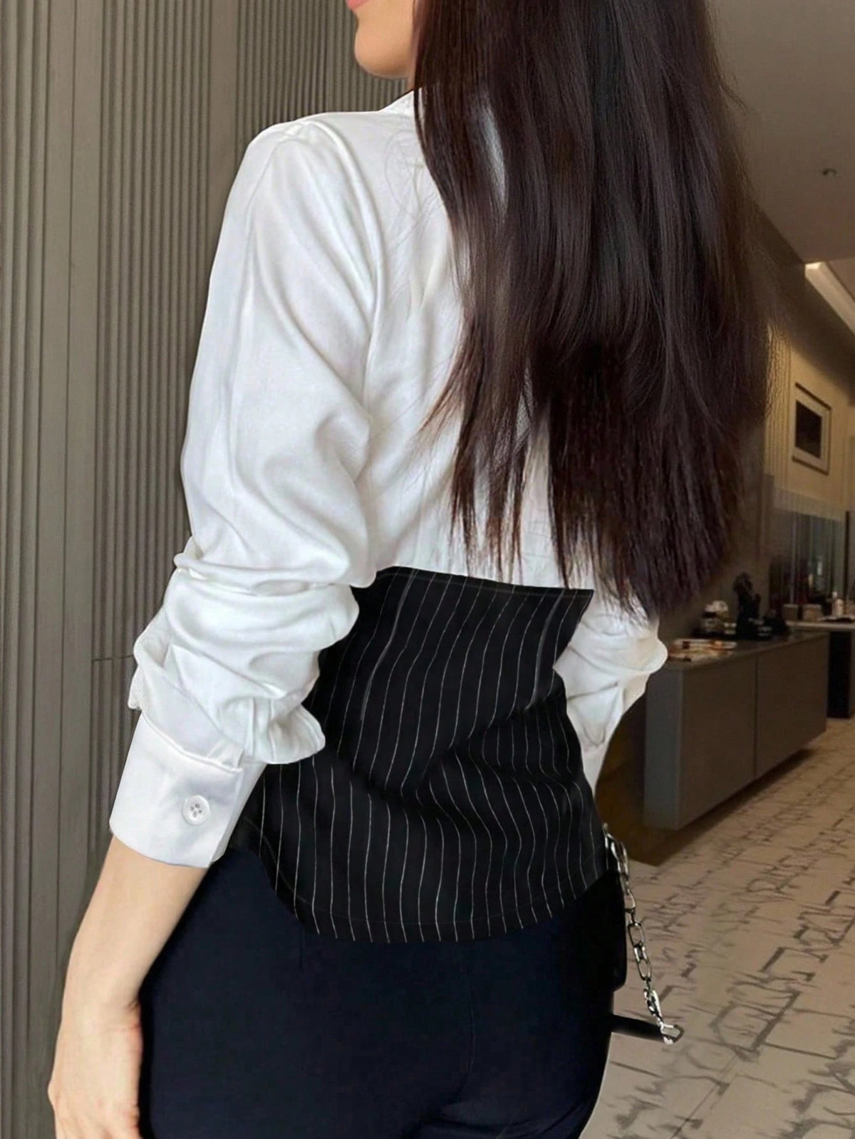 Tideelle Fashionable Casual Elegant Versatile Colorblock Women Shirt Fall Cloth For Women