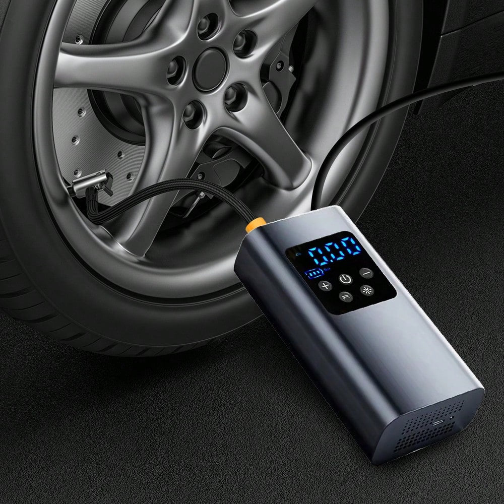 Tire Inflator Portable Air Compressor- Air Pump For Car Tires, Auto Shut-Off, 150PSI Electric Bike Tire Pump With LED Light And Digital Pressure Gauge For Motorcycle, Auto, Ball, Bicycle