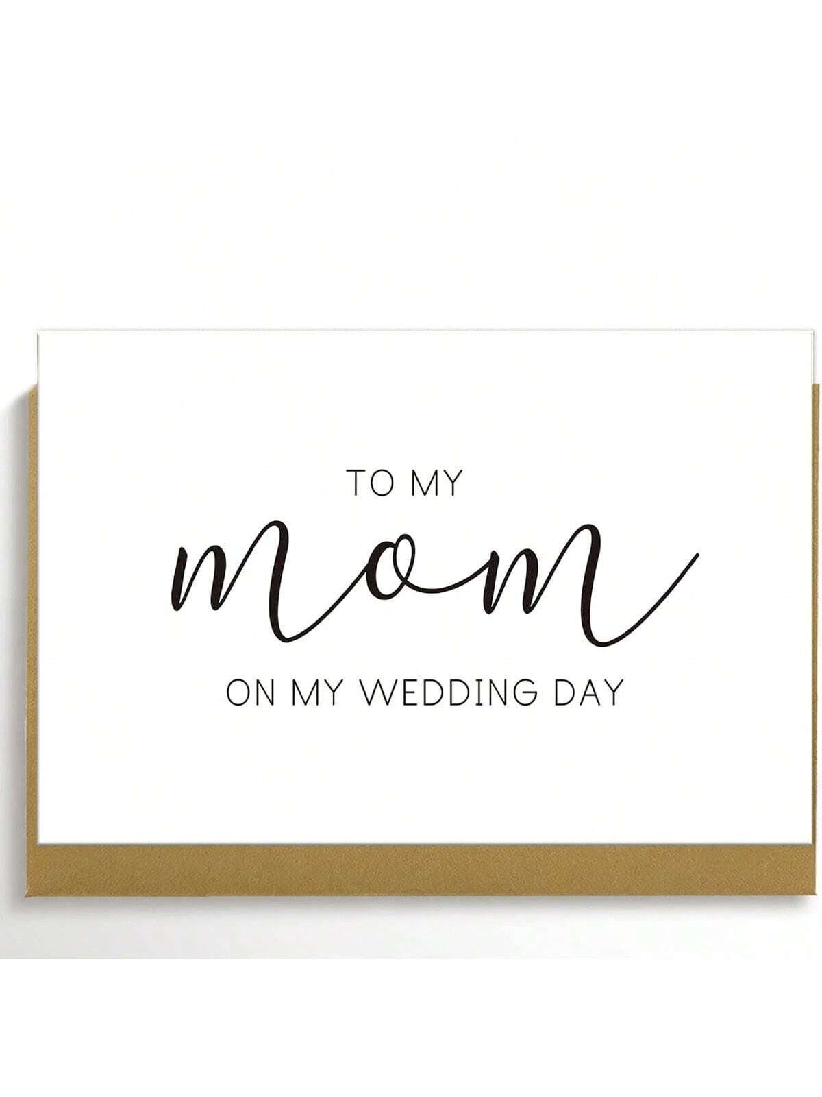 To My Mom On My Wedding Day Card, Wedding Day Card To Mum, Card For Mom On My Wedding Day