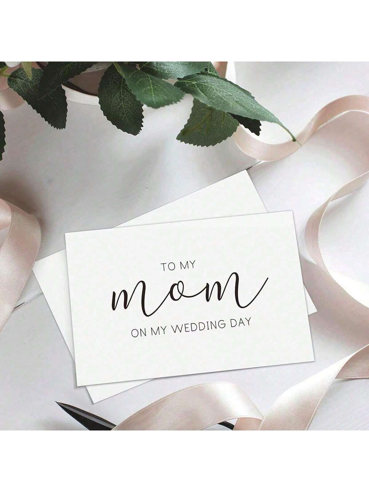 To My Mom On My Wedding Day Card, Wedding Day Card To Mum, Card For Mom On My Wedding Day