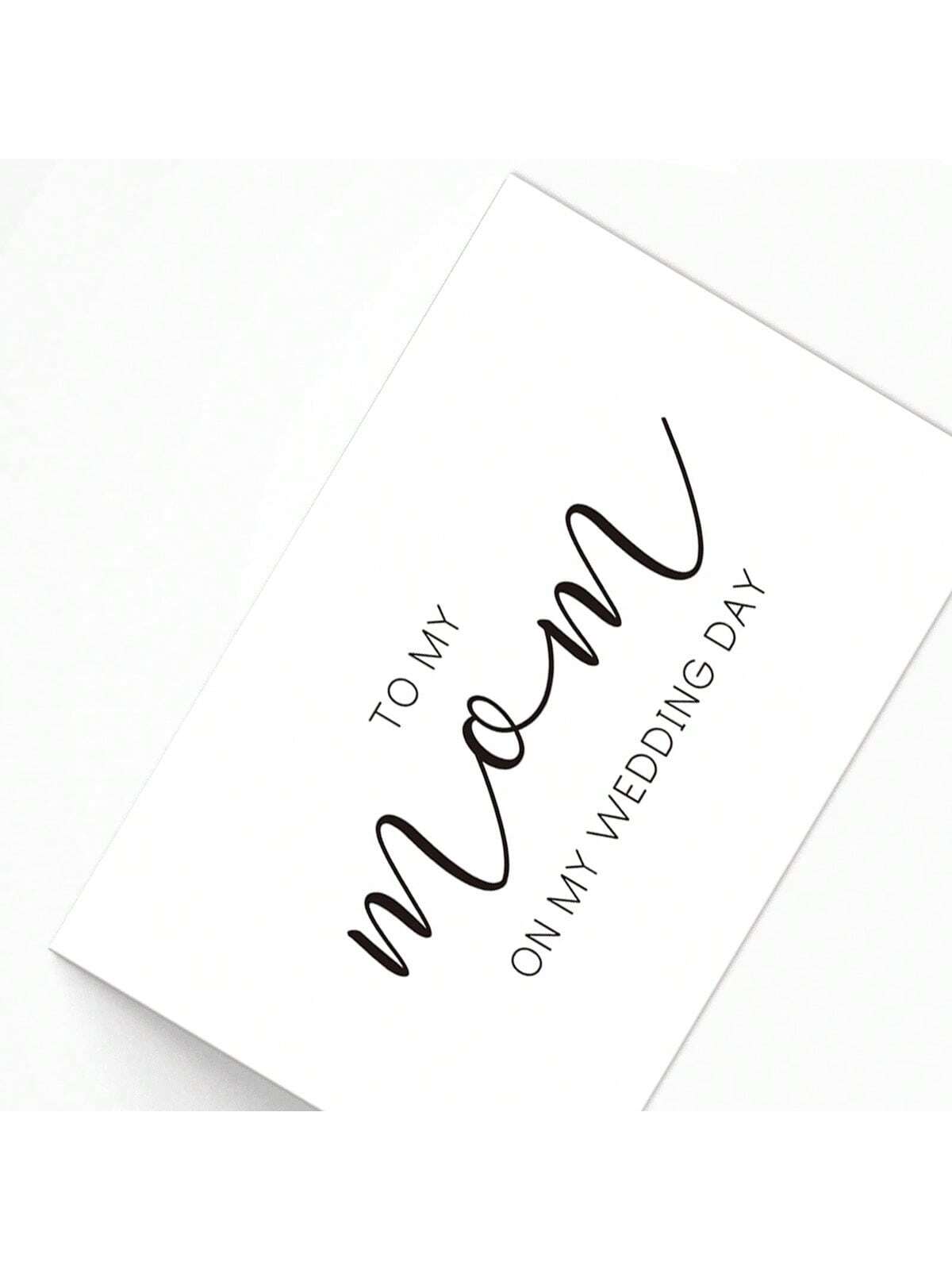 To My Mom On My Wedding Day Card, Wedding Day Card To Mum, Card For Mom On My Wedding Day