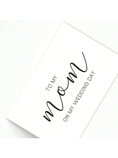 To My Mom On My Wedding Day Card, Wedding Day Card To Mum, Card For Mom On My Wedding Day