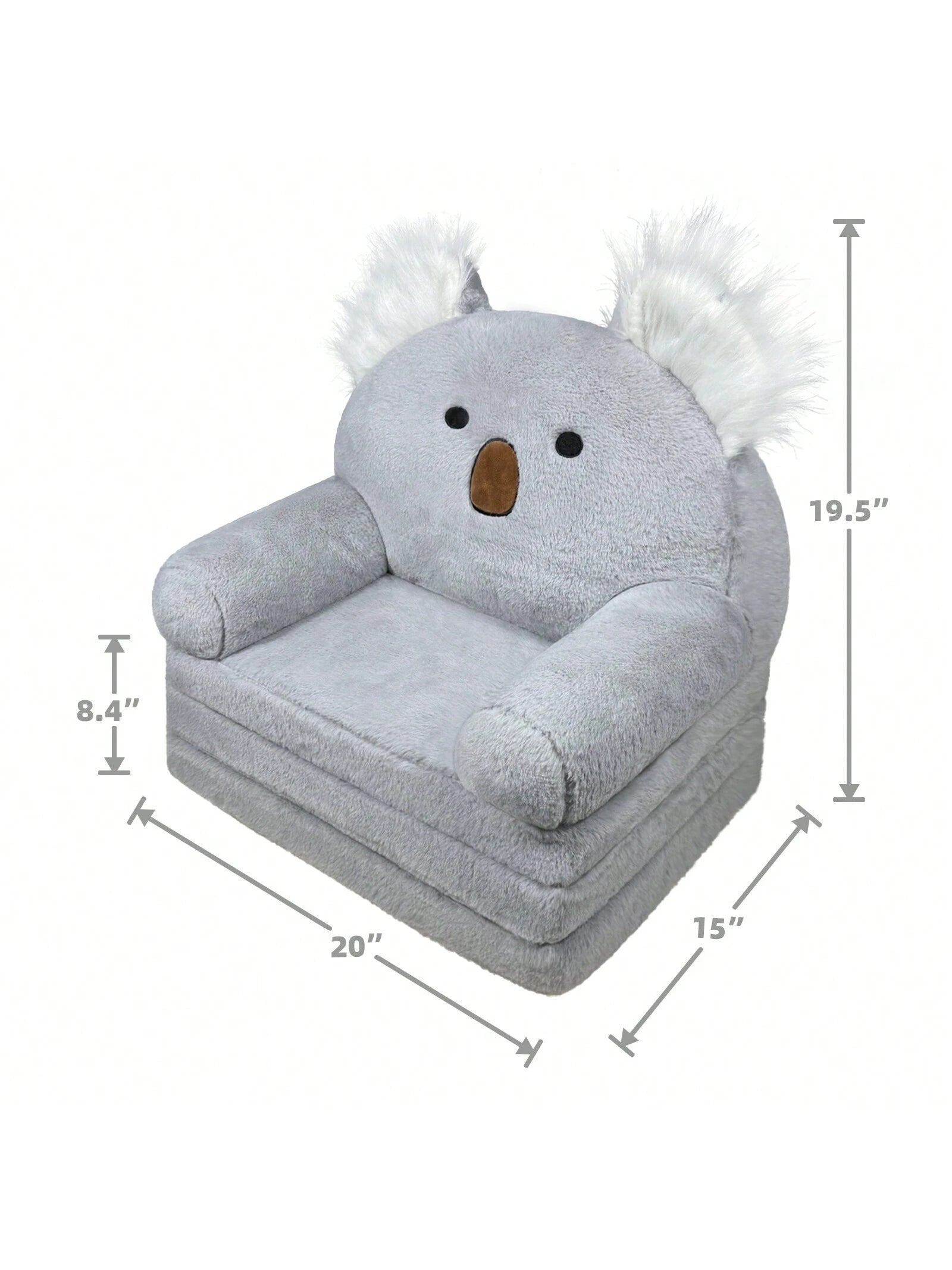 Toddler Chair Plush With Removable Cover, Kids Sofa Bed To Lounger, Comfy Kids Couch For Kids Age 18 Months And Up, Toddler Recliners For Kids