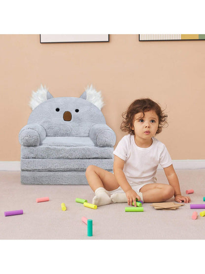 Toddler Chair Plush With Removable Cover, Kids Sofa Bed To Lounger, Comfy Kids Couch For Kids Age 18 Months And Up, Toddler Recliners For Kids
