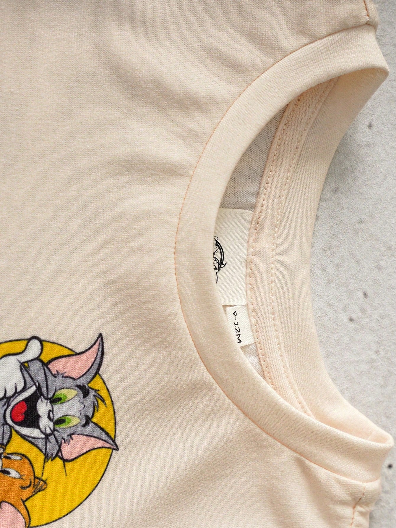 TOM & JERRY X Baby Boy Round Neck Letter Cartoon Print Short Sleeve T-Shirt And Shorts Casual Daily Outfit