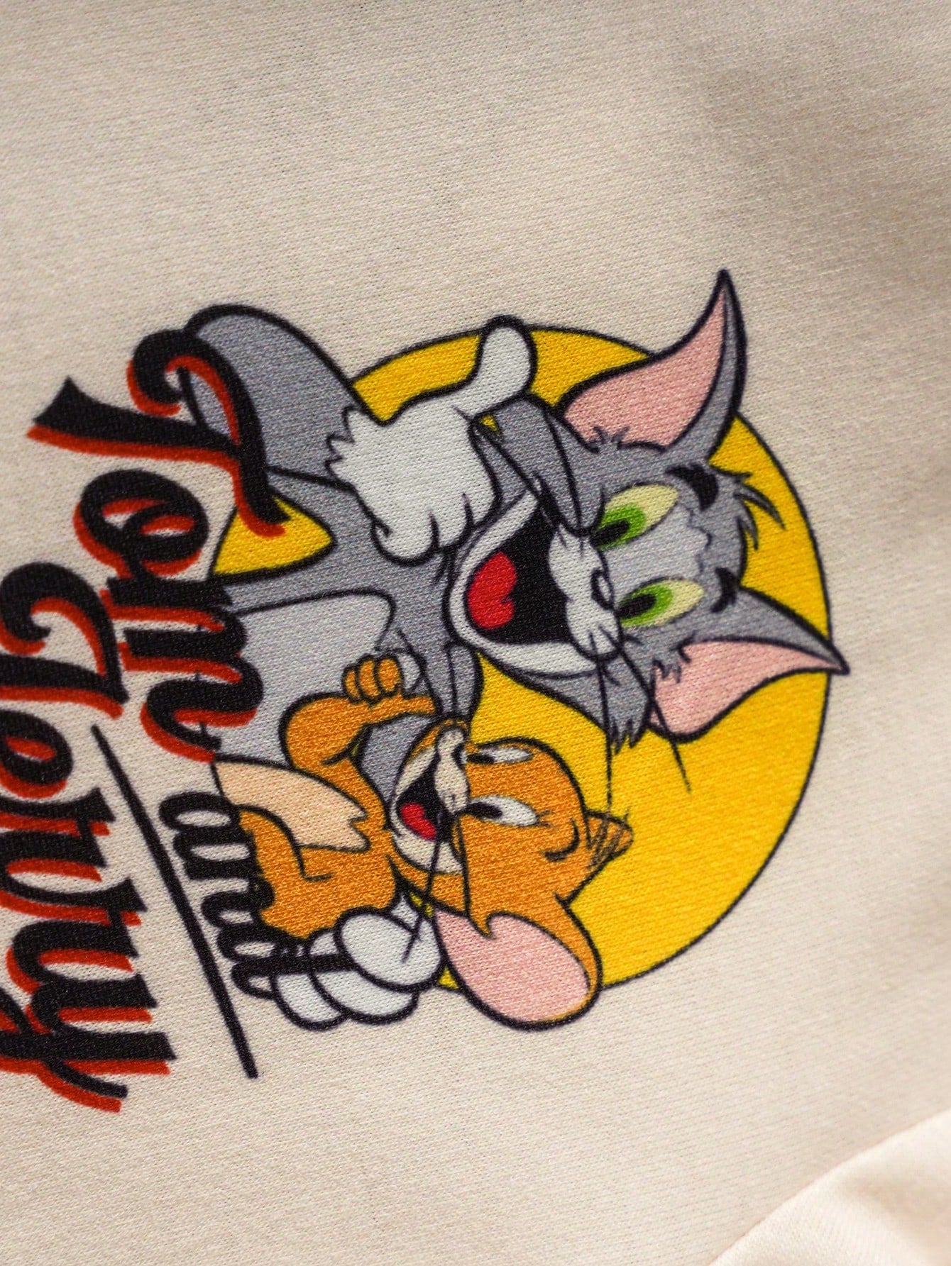 TOM & JERRY X Baby Boy Round Neck Letter Cartoon Print Short Sleeve T-Shirt And Shorts Casual Daily Outfit
