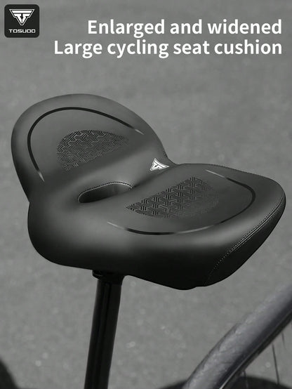 TOSUOD Bicycle Seat- Ergonomic Bicycle Saddle With Shock-Absorbing Padding, Anti-Slip Surface And Thickened Cushioning, Suitable For Long-Distance Riding- Compatible With Road Bikes, Mountain Bikes