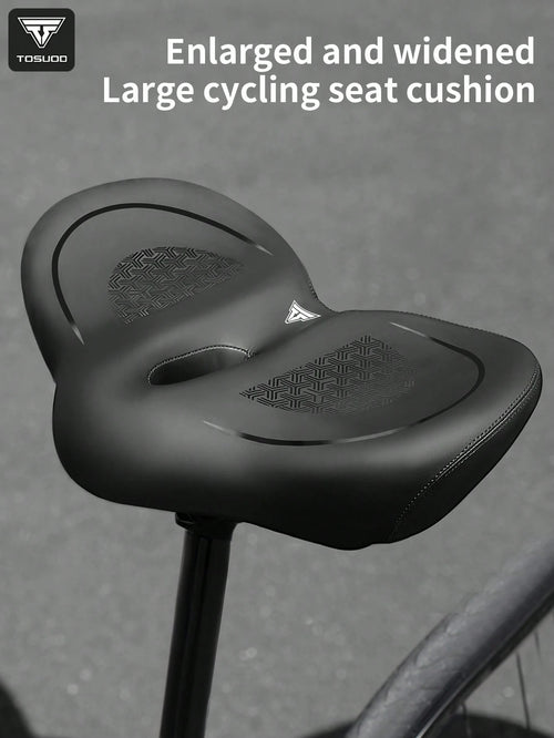 TOSUOD Bicycle Seat- Ergonomic Bicycle Saddle With Shock-Absorbing Padding, Anti-Slip Surface And Thickened Cushioning, Suitable For Long-Distance Riding- Compatible With Road Bikes, Mountain Bikes