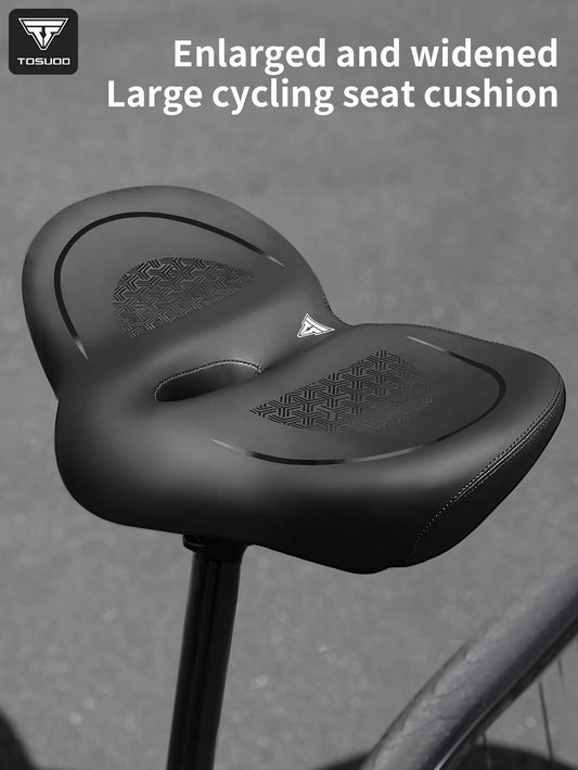 TOSUOD Bicycle Seat- Ergonomic Bicycle Saddle With Shock-Absorbing Padding, Anti-Slip Surface And Thickened Cushioning, Suitable For Long-Distance Riding- Compatible With Road Bikes, Mountain Bikes