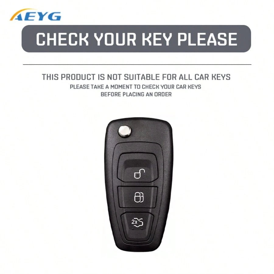 TPU Car Key Cover For Fiesta, Transit, Mondeo, Escape 2, EcoSport, Focus Mk4, 3-Button Flip Folding
