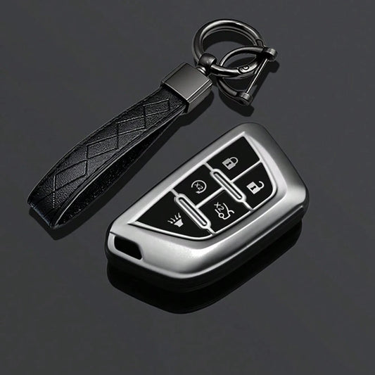 Tpu Car Key Fob Cover Case Protect Skin For Cadillac Escalade For GMC Yukon 2021 2022 2023 Remote 5 6 Buttons Holder Keychain