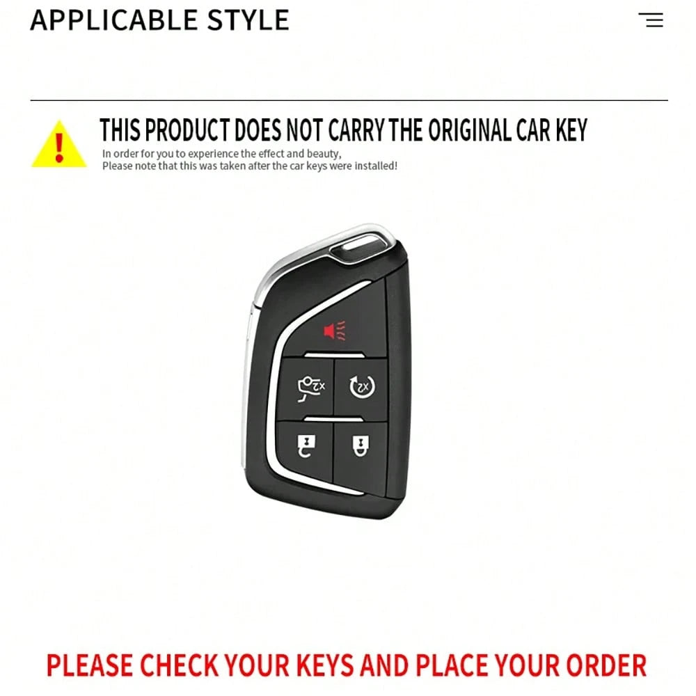 Tpu Car Key Fob Cover Case Protect Skin For Cadillac Escalade For GMC Yukon 2021 2022 2023 Remote 5 6 Buttons Holder Keychain