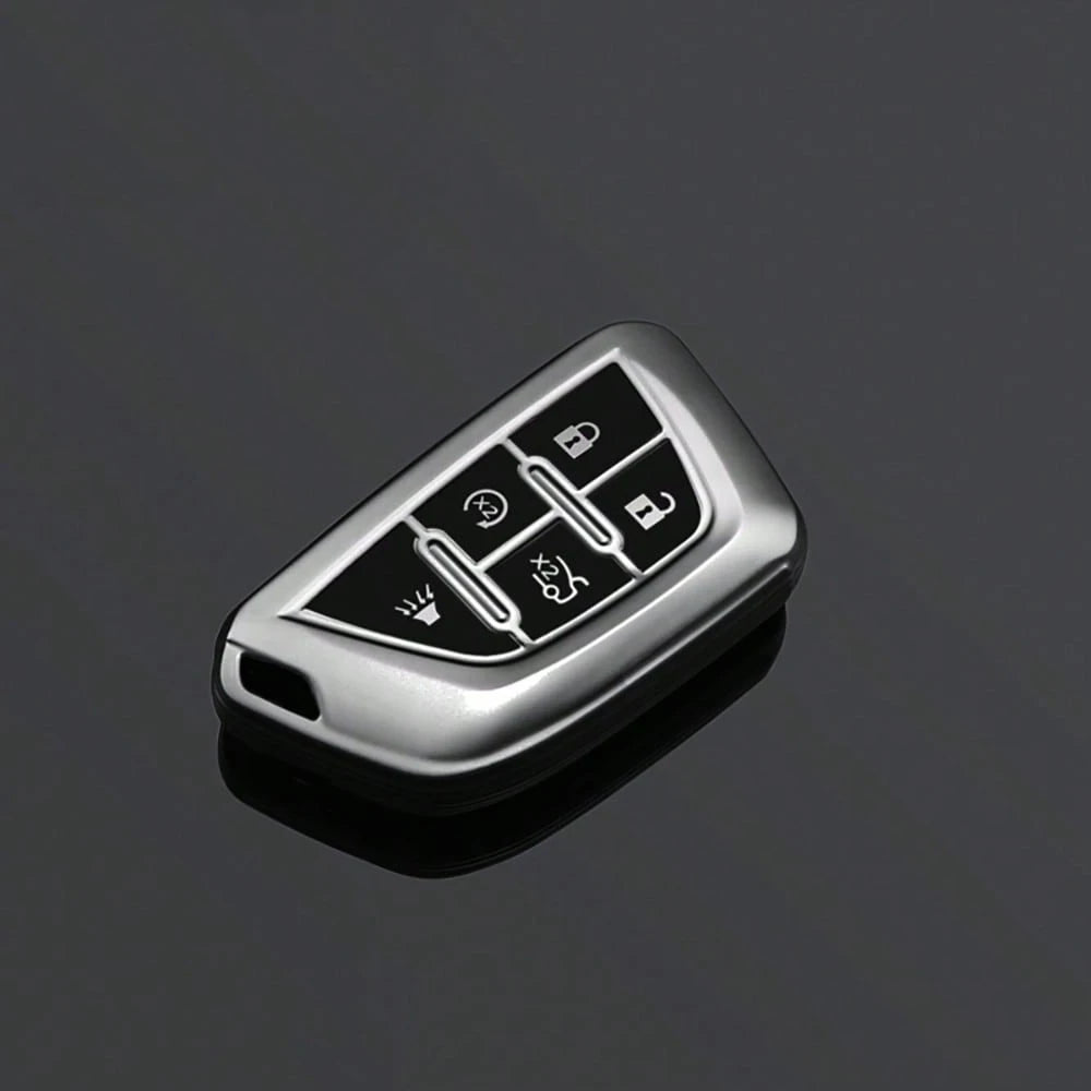 Tpu Car Key Fob Cover Case Protect Skin For Cadillac Escalade For GMC Yukon 2021 2022 2023 Remote 5 6 Buttons Holder Keychain