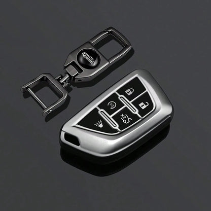Tpu Car Key Fob Cover Case Protect Skin For Cadillac Escalade For GMC Yukon 2021 2022 2023 Remote 5 6 Buttons Holder Keychain