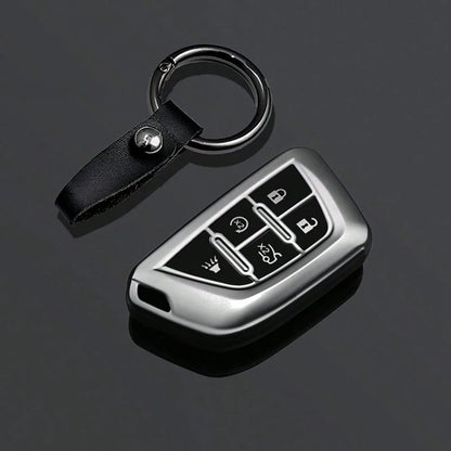 Tpu Car Key Fob Cover Case Protect Skin For Cadillac Escalade For GMC Yukon 2021 2022 2023 Remote 5 6 Buttons Holder Keychain