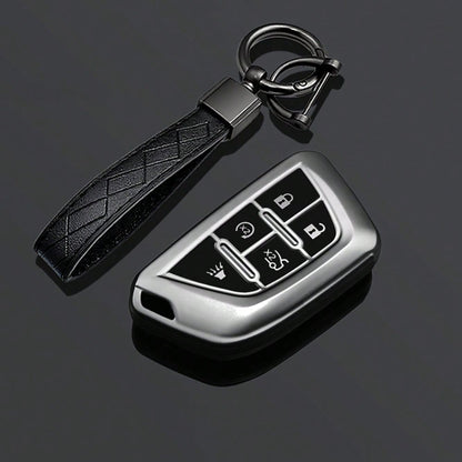 Tpu Car Key Fob Cover Case Protect Skin For Cadillac Escalade For GMC Yukon 2021 2022 2023 Remote 5 6 Buttons Holder Keychain