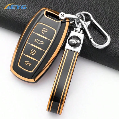 TPU Car Key Fob Cover Protective Shell Fit Great Wall Haval Jolion 2022 H6 H7 H4 H9 F5 F7 F7X F7H H2S GWM Dargo Anti-Drop Remote Key Case Auto Accessories