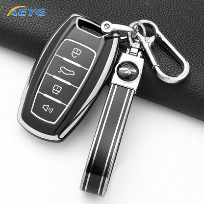 TPU Car Key Fob Cover Protective Shell Fit Great Wall Haval Jolion 2022 H6 H7 H4 H9 F5 F7 F7X F7H H2S GWM Dargo Anti-Drop Remote Key Case Auto Accessories