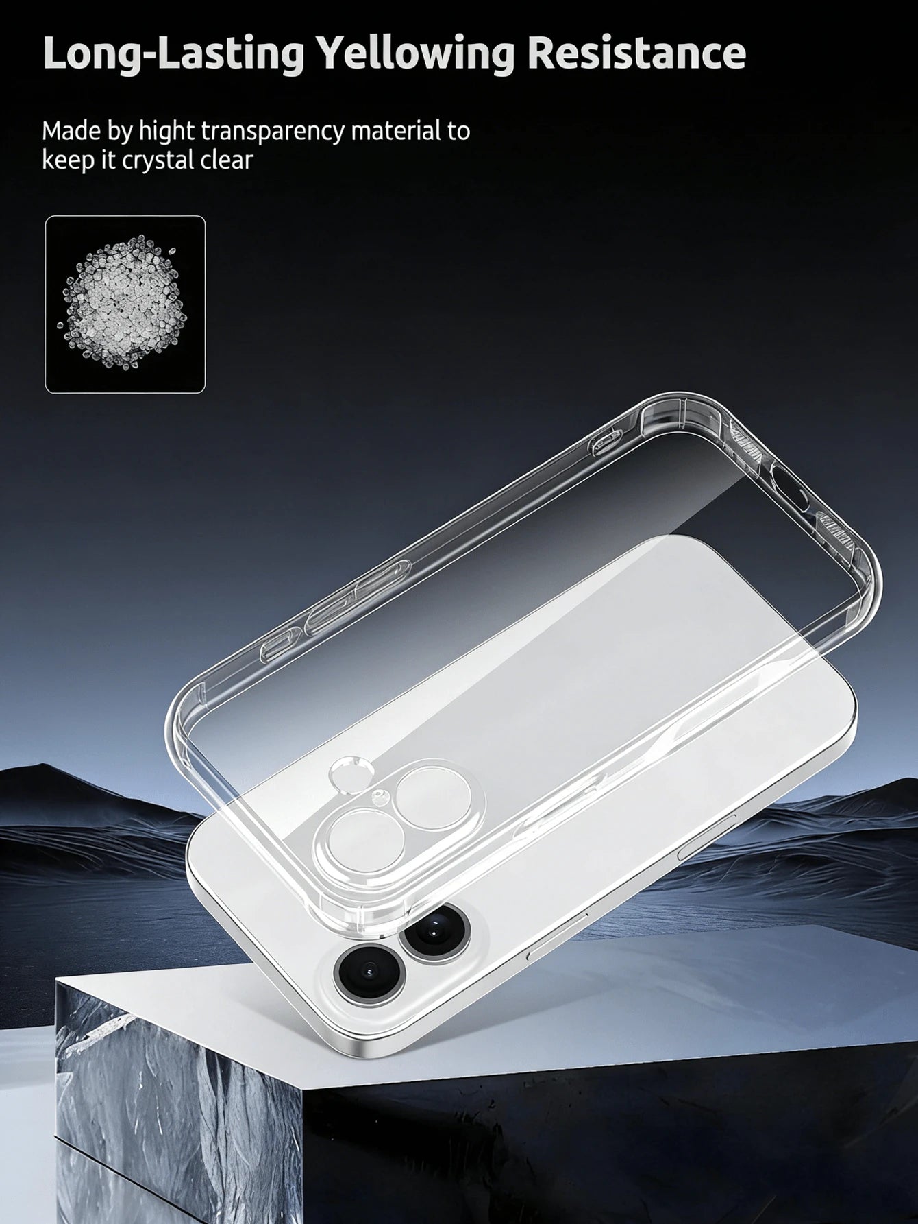 Transparent TPU Phone Case Compatible With IPhone 17 16 15 14 13 12 11 Pro Max Plus Mini Air Se3 Se2 8 7 6 Plus, Thickened Four-Corner Anti-Fall, Anti-Yellowing, Ultra-Thin Transparent Protective Cove