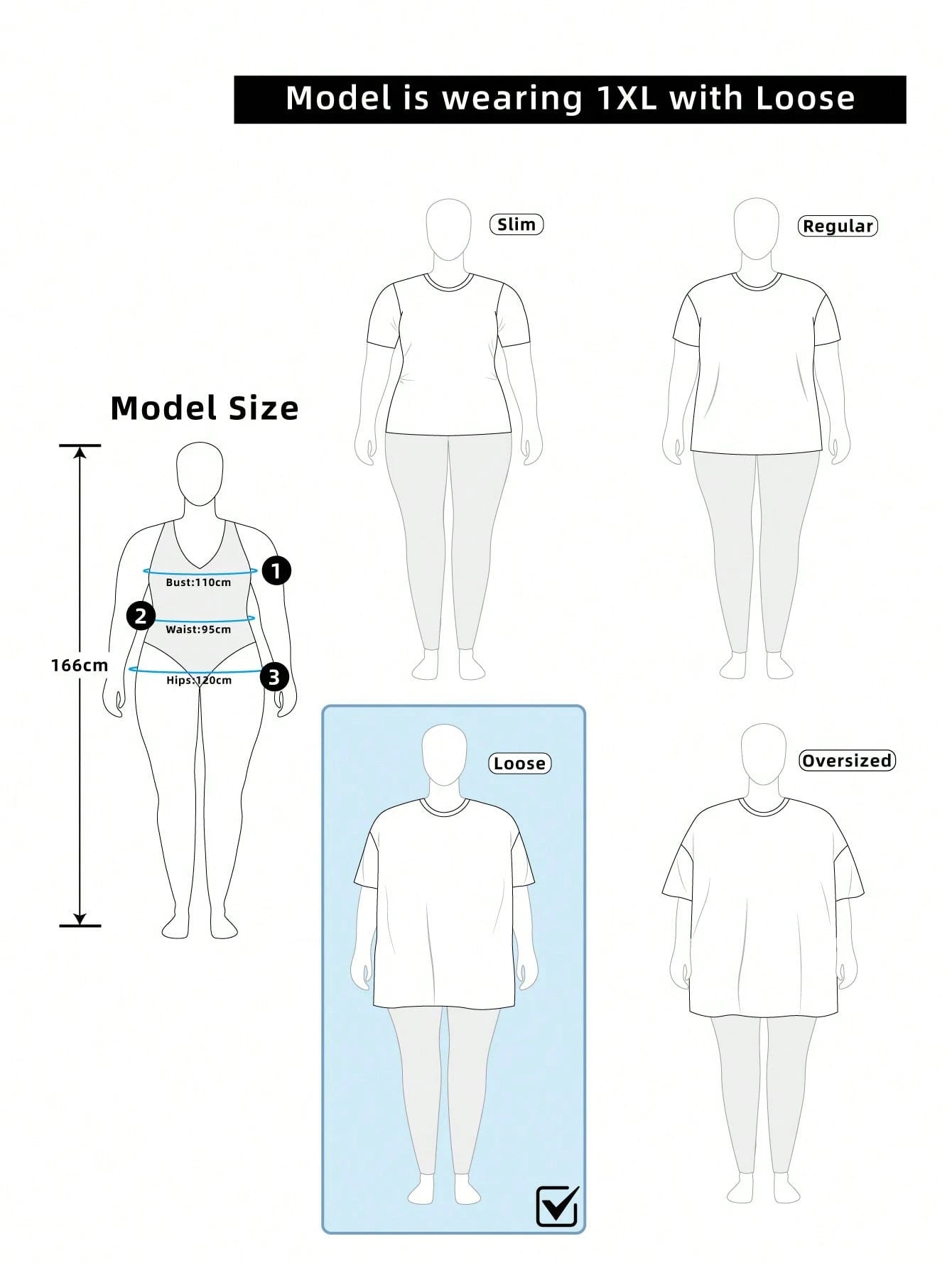 Travachic Plus Size Women's Black Casual Elegant Traditional Crew Neck Long Sleeve T-Shirt, Suitable For Autumn/Winter Formal