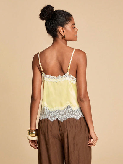 Travachic Women's Elegant Spliced Lace Casual Camisole Top For Summer