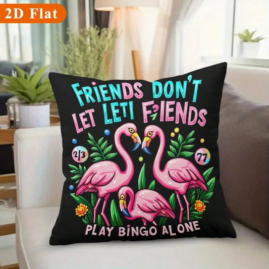 Tropical Flamingos Pillow Case Soft Comfortable Cushion Covers Birthday Gifts Family Holiday Daily Graduation Wedding Souvenir Party Sofa Living Room Sofa Bed Bedroom Halloween Christmas Thanksgivi