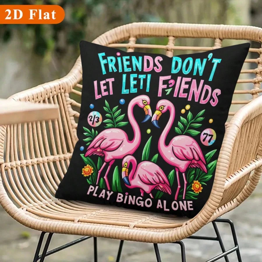 Tropical Flamingos Pillow Case Soft Comfortable Cushion Covers Birthday Gifts Family Holiday Daily Graduation Wedding Souvenir Party Sofa Living Room Sofa Bed Bedroom Halloween Christmas Thanksgivi